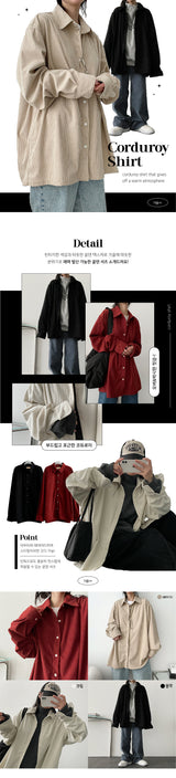 Erboxy corduroy corduroy shirt shirt
