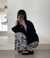 プリントプリーツパンツ / [Made] Printed Pleats Pants (2 colors)