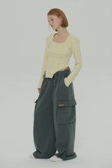  SOFT SQUARE NECK TOP / YELLOW