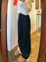 ワイドフィットダークブルーデニムパンツ / WIDE FIT DARK BLUE DENIM PANTS [17790]