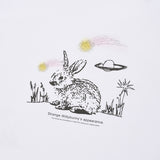 ウィティーバニースケッチクロップTシャツ／WITTY BUNNY SKETCH CROP T-SHIRT [WHITE]