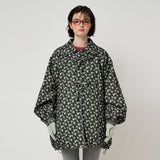 RIBBON PADDED JUMPER, FLORAL BLACK