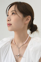 Pink Web Necklace