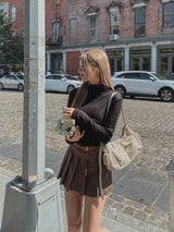 [WOOL] ソフトタートルネック長袖