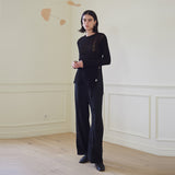ワンタックスラックス/ONE TUCK SLACKS (BLACK)