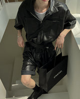 サマーレザーハーフジャンプスーツ / Summer Leather Half Jumpsuit