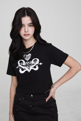 2フューリアスクラブクロップTシャツ / 2 FURIOUS CLUB CROP T-SHIRT BLACK