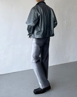 イーノックスクエアウィンクルレザージャケット / ENOC Square Winkle Leather Jacket (2 colors)