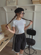ポーイングライントラックハーフパンツ