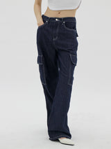 ダイイングカーゴドウデニムパンツ/Dyeing X Cargo dough Denim Pants (2color)