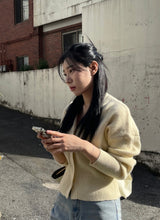 Bear hidden button cardigan
