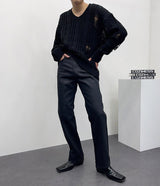 ウィステッドダメージニット/SK wisted damage knitwear (4 colors)