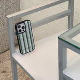 epoxy green & blue stripe pattern case
