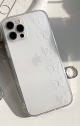 バタフライベルトタトゥーホワイトフォーンケース / Butterfly Belt Tattoo White Phone Case