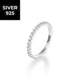 [S925] 2MM プロング セッティング テニス リング / [S925] 2MM Prong Setting Tennis Ring (white silver)