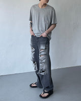 ウォッシングUネックショートスリーブTシャツ / JWA Washing U-neck Short-sleeved T-shirt (4 colors)