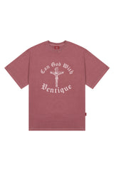 VENTIQUE Pigment Jesus Short Sleeve Tee 3color