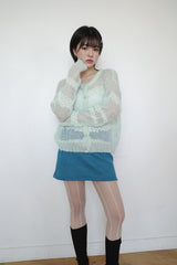 ティンガーニットウェアミニスカート / Tinger knitwear mini sk (3 colors)