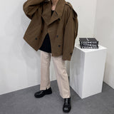 レッグ アップ サイド スリット スラックス / UN702 Leg Up side slit slacks (2 colors)