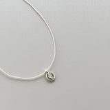 ラウンデッドシルバーペンダントネックレス / [CCNMADE] Rounded Silver Pendant Necklace (3color)