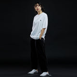 ワンタックワイドフィットパンツ/ONE TUCK WIDE FIT PANTS-BLACK