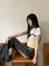 ビンテージウォッシングローウエストブーツカットデニムパンツ/Muti Vintage Washing Low-Waist Bootcut Denim Pants