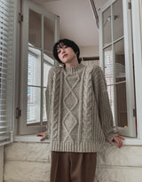 セントラルフィッシャーマンモックネックニット (3 color)