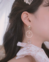 アフロダイティシリーズ - シャンパンピンクスターライトピアス / Aphrodite Series - Champagne Pink Starlight Piercing