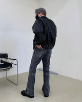 オールブラッシュバックスリットブーツカットデニム/MG608 All Brush Back Slit Bootcut Denim