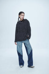 ブレイズ ニット フーディー / Braids Knit Hoodie Charcoal