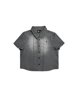 ウォッシュド デニム ハーフシャツ / Washed Denim Half Shirt (Gray)
