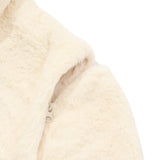 POCKET POINT 2 WAY CROP FUR JACKET [IVORY]