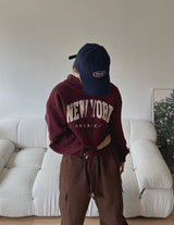ニューヨーククロップフーデッドTシャツ / New York Crop Hooded T-shirt (2color)