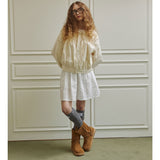 Loving shirring windbreaker jumper (ivory)