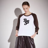 ロゴラグランTシャツ / Logo raglan t-shirt brown