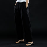 ワンタックワイドフィットパンツ/ONE TUCK WIDE FIT PANTS-BLACK