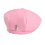 フェイクレザーベレー0 9 fake leather beret - PINK