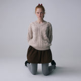FLEECE VOLUME SKIRT, BROWN
