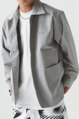 ロゴカラーコットンベーシックジャケット/BSR2223FWJK063 LOGO COLLAR COTTON BASIC JACKET GRAY
