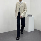 ディライトチェックラウンドジャケット/CR Delight Check Round Jacket (2 colors)