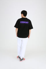 SEOUL CITY TSHIRTS (BLACK/PURPLE LOGO) (6699084087414)