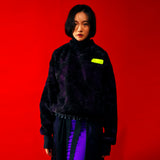 [UNISEX] Tie-Dye Faux-Shearlng Pullover (Purple) (6656346620022)