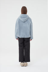 チェリーフリースフーディー付きジャンパー / CHERRY FLEECE HOODIE JUMPER [SKY]