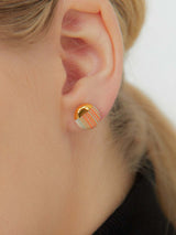 2021 Pantone Stratum daily round earring (OR) (6641903927414)