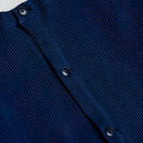 ラウンドネックワッフルカーディガン/DAMP ROUND-NECK WAFFLE CARDIGAN_NAVY