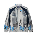 ブルーバタフライウィンドブレーカー/1 3 blue butterfly windbreak