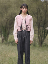 Petite Ribbon Knit Vest (2colors)