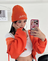 ボビー２スクエアネッククロップドロングスリーブTシャツ