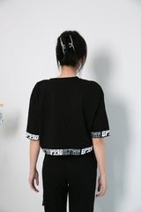 ウルトラバンドクロップTシャツ/TOP(8651) Ultra Band Crop Tee