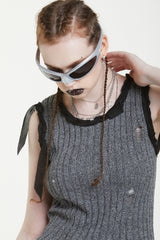 リボンノースリーブトップス / RIBBON SLEEVELESS TOP